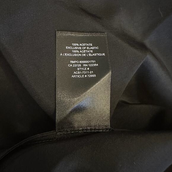 ARITZIA BABATON Slip Skirt Black Satin Midi A-Line Minimalist Flowy - Picture 8 of 10